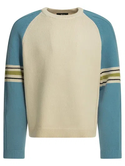 Stussy Light Blue Wool Cotton Knitwear In Neutral
