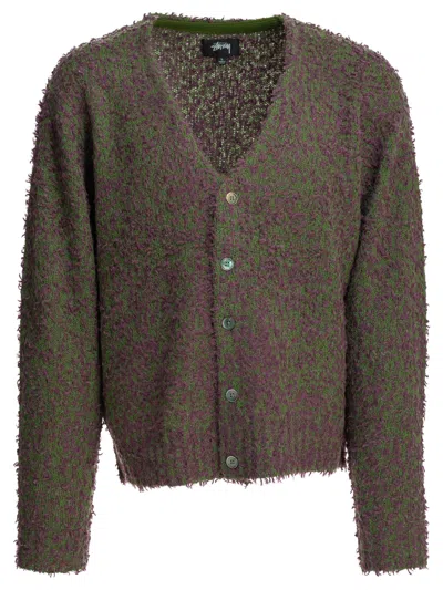 Stussy Purple Nylon Wool Acrylic Alpaca Knitwear In Brown