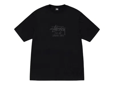 Pre-owned Stussy Laguna Usa Pigment Dyed Tee Shirt In Black