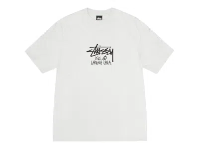 Pre-owned Stussy Laguna Usa Pigment Dyed Tee Shirt In Natural