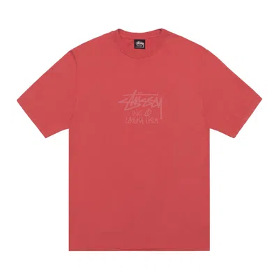 Pre-owned Stussy Laguna Usa Tee Pigment Dyed 'guava' | Red | Men's Size L