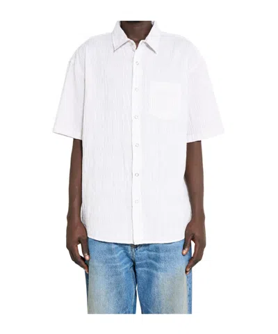 Stussy Lapel Short Sleeve Shirt In White
