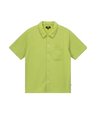 Stussy Lapel Short-sleeved Shirt In Green