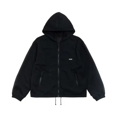 Pre-owned Stussy Layered Mesh Hooded Jacket 'black' | Men's Size S
