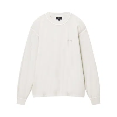 Pre-owned Stussy Lazy Long-sleeve Tee 'bone' In Cream
