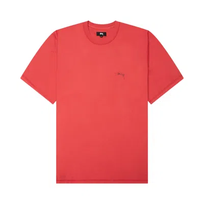 Pre-owned Stussy Lazy Short-sleeve Tee 'washed Red' | Men's Size L