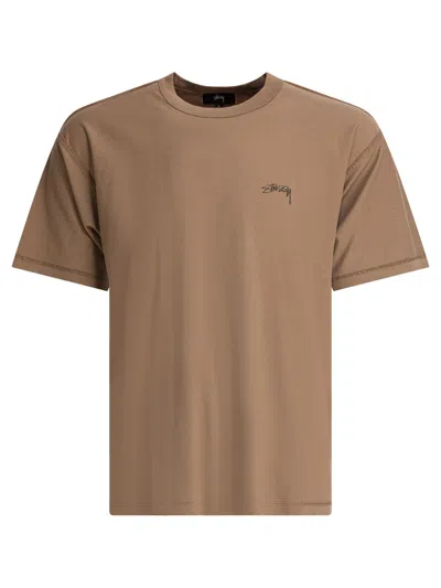 Stussy Lazy Logo T-shirt In Brown