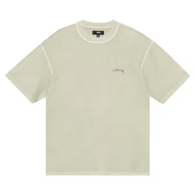 Pre-owned Stussy Lazy T-shirt 'sage' In Green