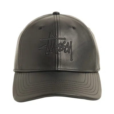 Pre-owned Stussy Leather Basic Stüssy Cap 'black' | Men's Size Onesize