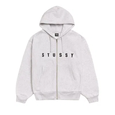 Pre-owned Stussy Lens Zip Hoodie 'ash Heather' | Grey | Men's Size Xxl In Gray