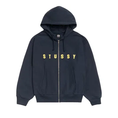 Pre-owned Stussy Lens Zip Hoodie 'navy' | Blue | Men's Size Xl