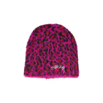 Pre-owned Stussy Leopard Pattern Skullcap 'pink' | Men's Size Onesize