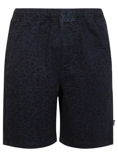 Stussy Leopard Shorts In Blue