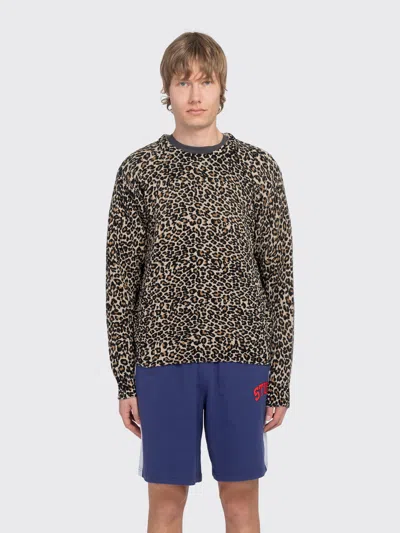 Stussy Leopard Sweater In Brown