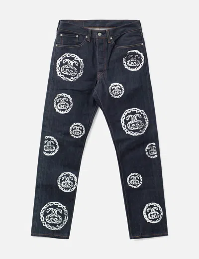 Stussy Levis 501 Monogram Jeans In Blue/蓝色/藍色/블루/ブルー