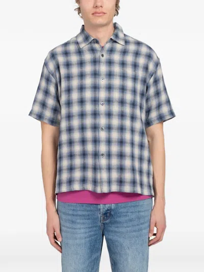 Stussy Liam Plaid Shirt In Blue