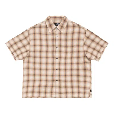 Stussy Liam Ss Plaid Shirt 'brown'