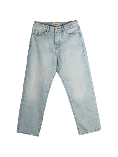 Stussy Light Wash Denim Jeans In Blue