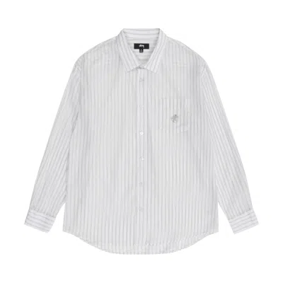 Pre-owned Stussy Lightweight Classic Shirt 'white' In Multi-color