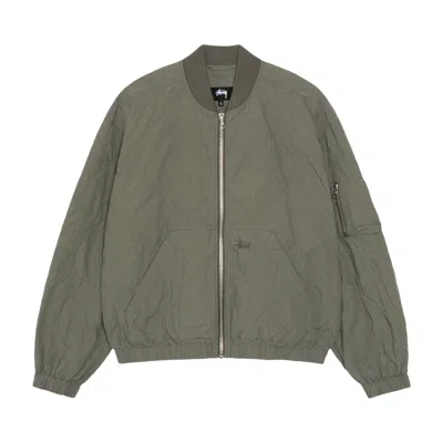 Pre-owned Stussy Lightweight Cotton Bomber 'olive' | Green | Men's Size Xxl