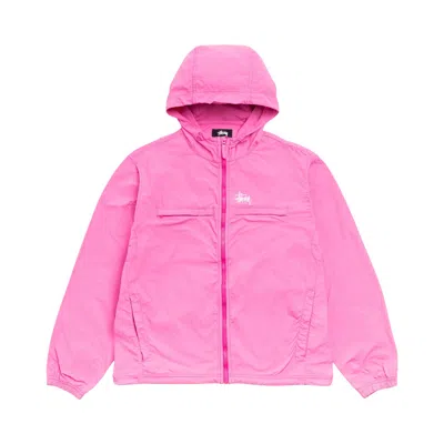 Pre-owned Stussy Lightweight Hooded Jacket 'pink' | Men's Size M