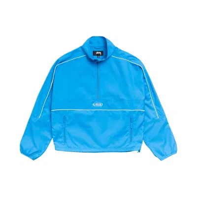 Pre-owned Stussy Lightweight Pullover Jacket 'blue' | Men's Size L