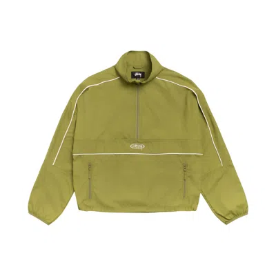 Pre-owned Stussy Lightweight Pullover Jacket 'olive' | Green | Men's Size M