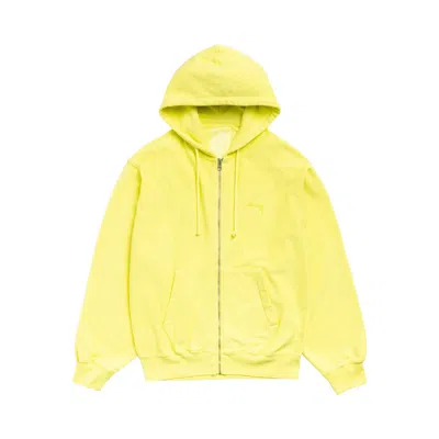 Pre-owned Stussy Lightweight Terry Zip Hoodie 'yellow' | Men's Size L