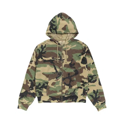 Pre-owned Stussy Lightweight Thermal Hoodie 'camo' | Brown | Men's Size Xxl