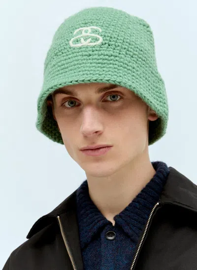 Stussy Link Knit Bucket Hat In Black