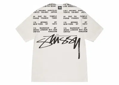 Pre-owned Stussy Locations Pigment Dyed T-shirt In Natural In Brown
