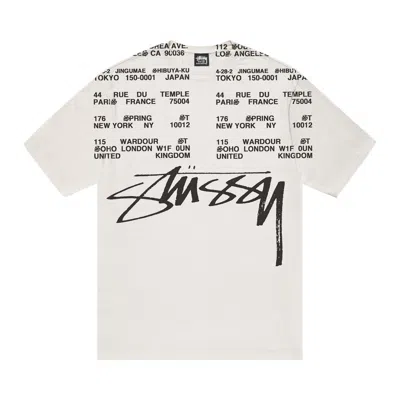 Pre-owned Stussy Locations Tee Pigment Dyed 'natural' In Cream