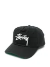 Stussy Logo-embroidered Baseball Cap In Black