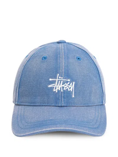 Stussy Logo Baseball Cap In Blue