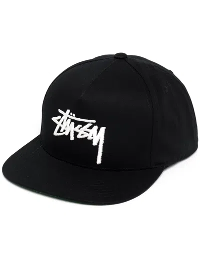 Stussy Logo Baseball Hat In Black