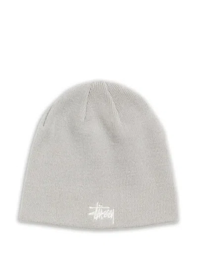 Stussy Logo-detail Beanie In Gray