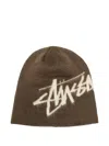 Stussy Logo-detail Skullcap In Brown