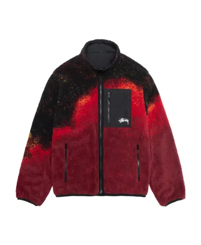 Stussy Logo Double-sided Jacket In Red