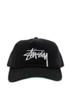 Stussy Logo-embroidered Baseball Cap In Black
