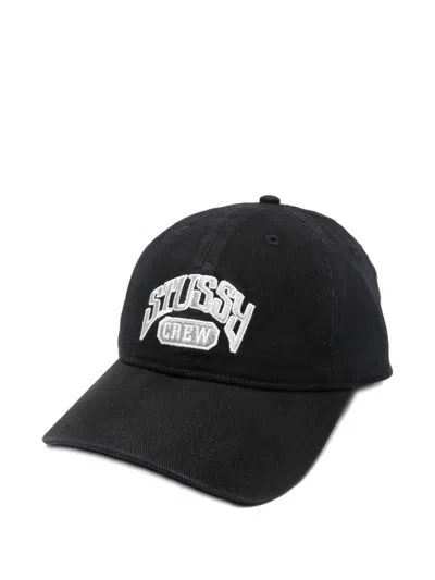 Stussy Logo-embroidered Baseball Cap In Black