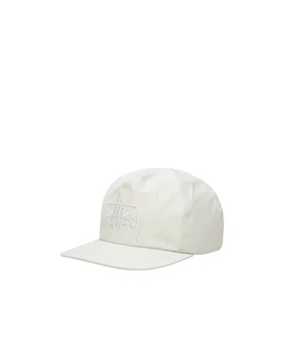 Stussy Logo Embroidered Baseball Hat In White