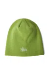 Stussy Logo-embroidered Beanie In Green