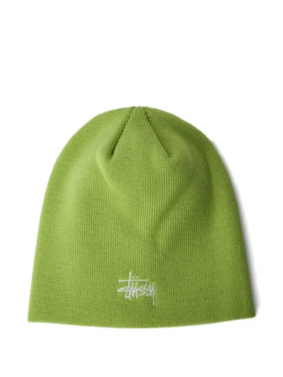 STUSSY LOGO-EMBROIDERED BEANIE