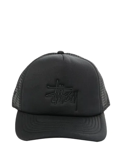 Stussy Logo-embroidered Hat In Black