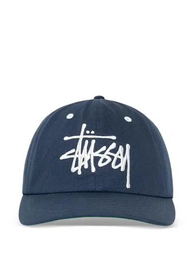 Stussy Logo-embroidered Snapback Hat In Blue