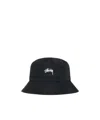 Stussy Bucket Hat Stock Hats Black In Black