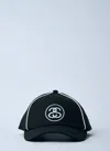 Stussy Logo Motif Baseball Cap In Black