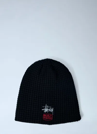 Stussy Logo Motif Beanie Hat In Black