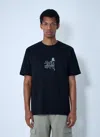 Stussy Floral Butterfly Printed T-shirt In Black