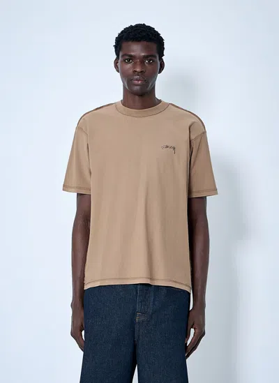 Stussy Logo Motif T-shirt In Brown